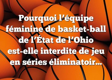 Pourquoi l’équipe féminine de basket-ball de l’État de l’Ohio est-elle interdite de jeu en séries éliminatoires ?
